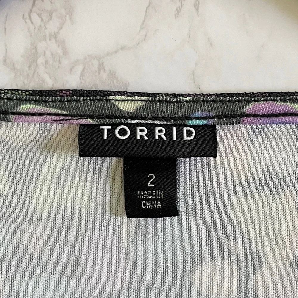 Torrid Tiered Midi Dress - Soft Mesh Spotted Black - Picture 8 of 9